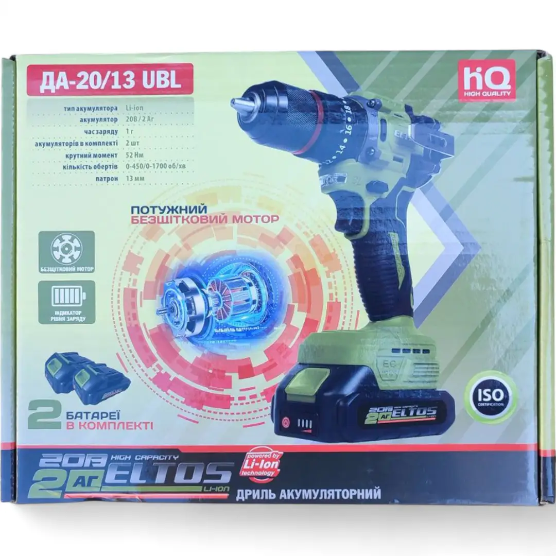 Шуруповерт аккумуляторный ELTOS ДА-20/13 UBL (18629445) - фото 10 Шуруповерт аккумуляторный ELTOS ДА-20/13 UBL (18629445) - фото 10