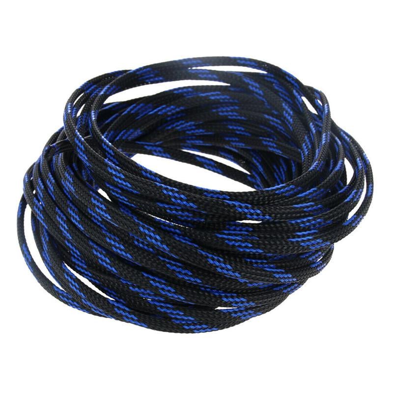 Оплетка кабельная Tactix с нейлона ⌀ 4 мм 1 м Черный/Синий (GTRPA-04-BBL)
