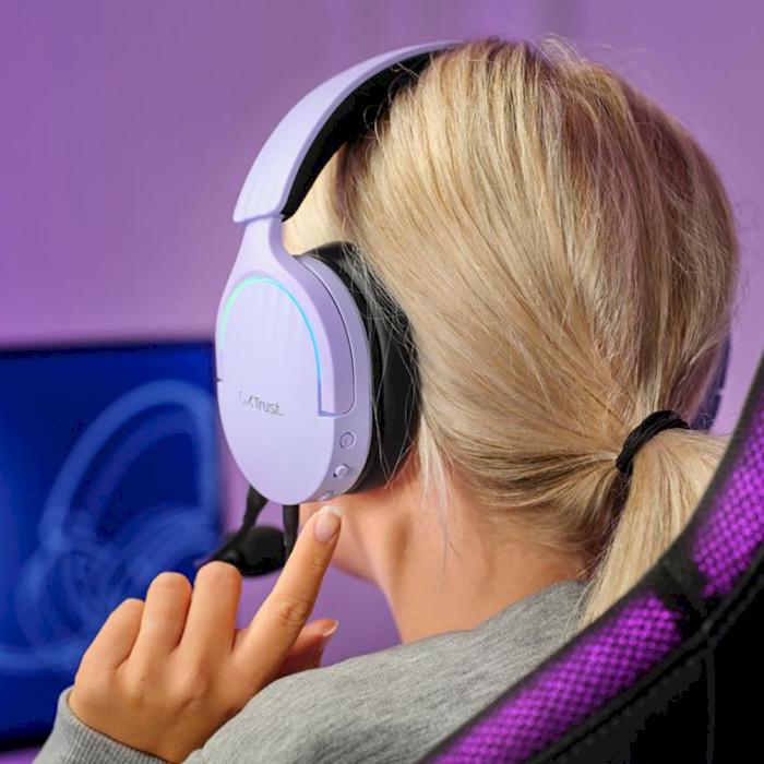 Наушники геймерские с микрофоном Trust GXT 490 FAYZO USB-A Фиолетовый (25303_TRUST) - фото 7