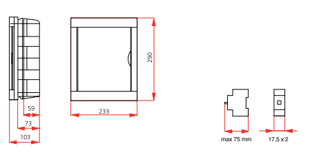 Розподільчий щит Viko 16 модулів вбудовується бокс під автомати - фото 2