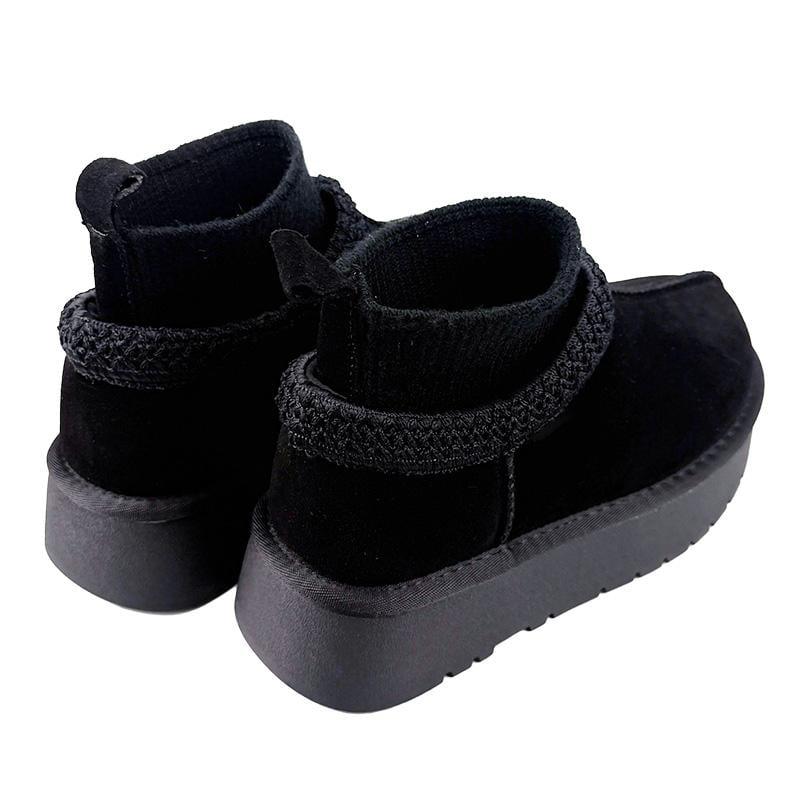 Угги женские замшевые на платформе 190-1г. 39 25 см Черный - фото 4