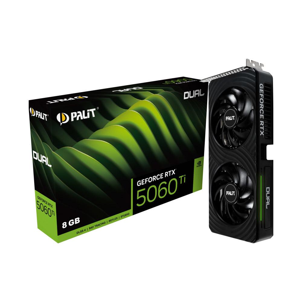 Відеокарта Palit NVIDIA GeForce RTX 5060 Ti DUAL 8 Гб 28000 MHz Black (NE7506T019P1-GB2062D) - фото 5 Відеокарта Palit NVIDIA GeForce RTX 5060 Ti DUAL 8 Гб 28000 MHz Black (NE7506T019P1-GB2062D) - фото 5