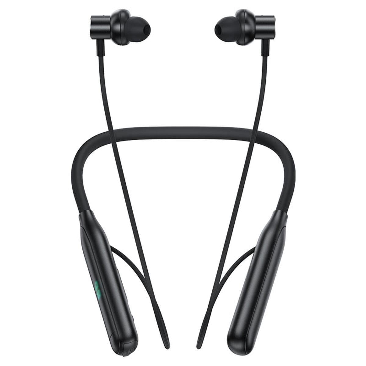Наушники беспроводные Acefast N4 neck hanging Wireless Earphones BT5.3 800 mAh Black (6974316283607)