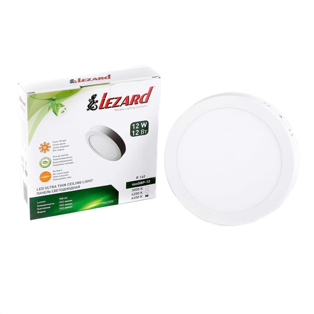 LED-панель накладная круглая 12 Вт Ø 161 4200K 950 Lm (442SRP-12)