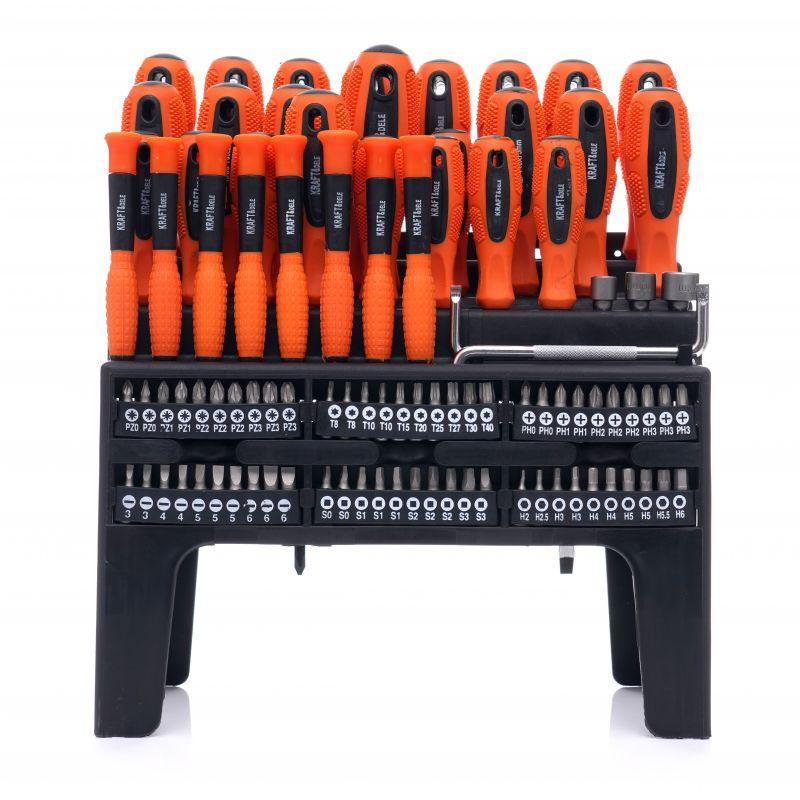 Набір викруток та біт Kraft&Dele KD10957 2415716084 з підставкою 100 шт.