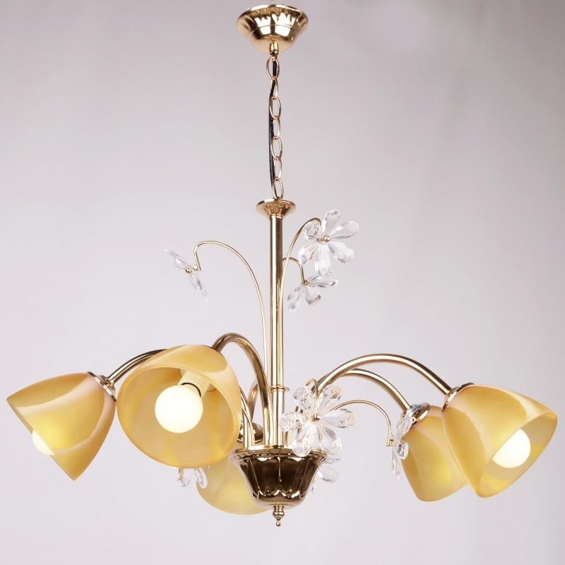 Люстра подвесная Brille LK-332S/5 E14 G флористика