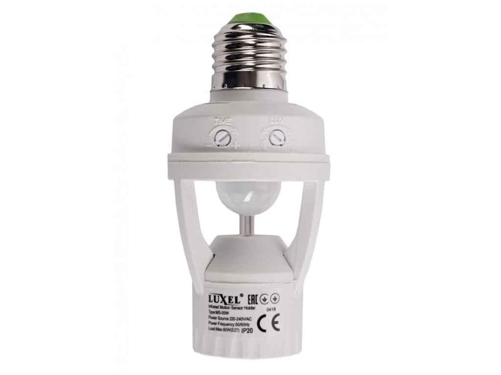 Датчик руху Luxel IP20 Е27 3-2000 LUX (MS-05W)