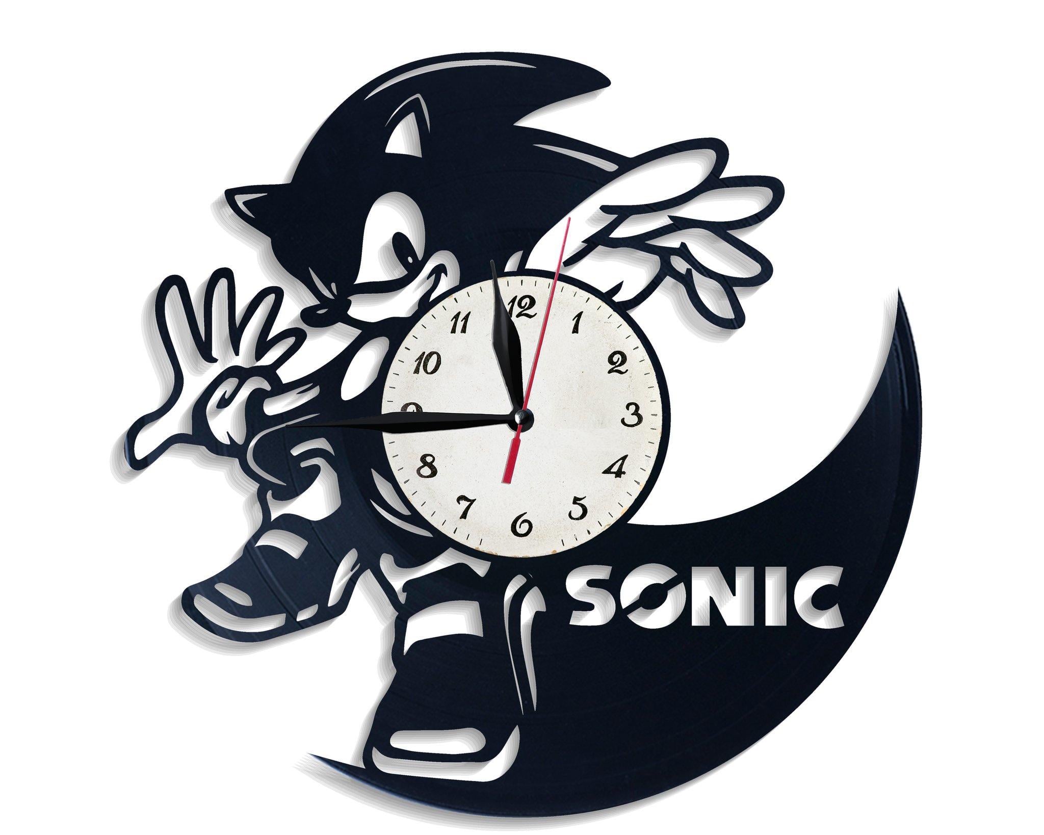 Часы настенные Ёж Соник 2832 из виниловой пластинки