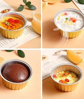 Форма для кексів із алюмінієвої фольги 40 шт. Золотистий (Y01510-1) - фото 3