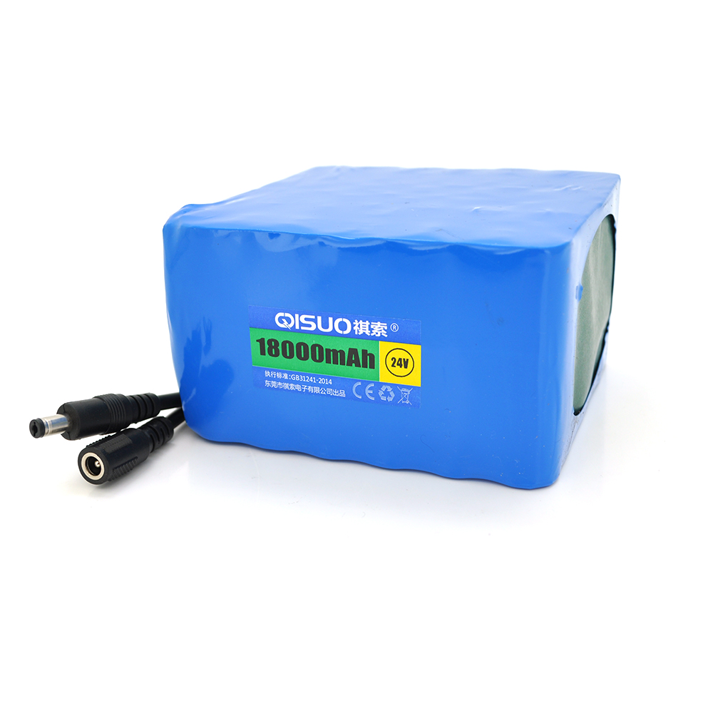 Аккумулятор литиевый QiSuo 24V 18A Li-ion 18650 DC5,5х2,1 120х110х67 мм (YUT_V12036)