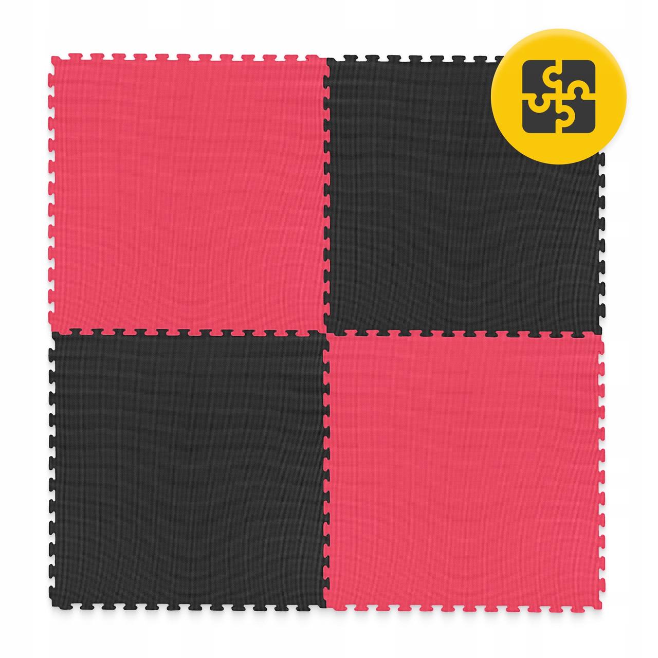 Мат-пазл ластівчин хвіст 4fizjo Mat Puzzle EVA 100х100х2 cм Black/Red (P-5907739310637) - фото 10