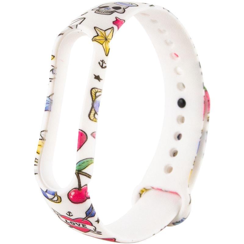 Ремінець силіконовий для Xiaomi Mi Band 5/6 Морячка/Білий (00000037970_37)