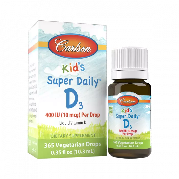 Витамин D3 для детей в каплях Carlson Labs 400 МЕ Kid's Super Daily D3 10,3 мл (CL01260)