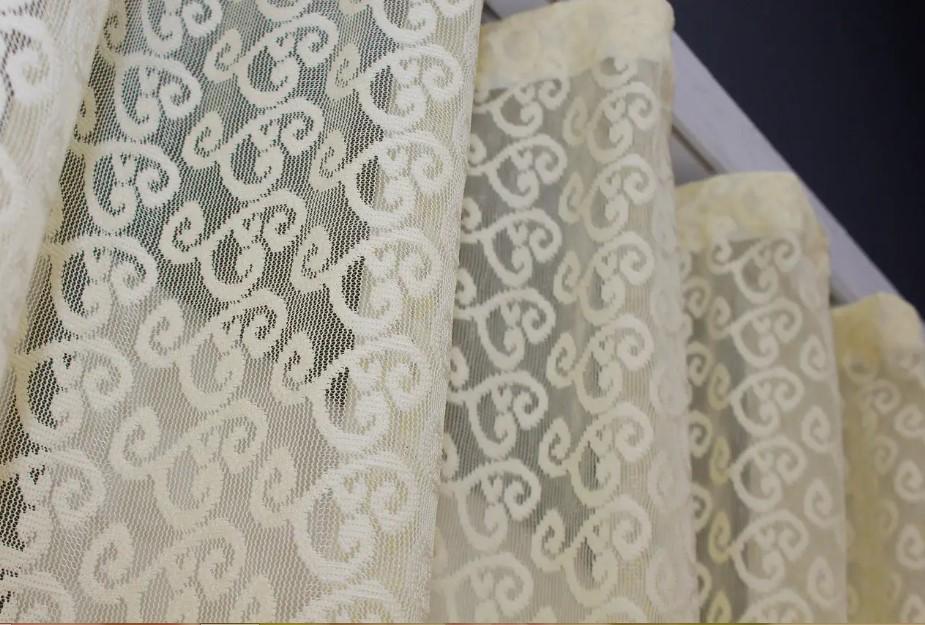 Гардина на кухню жаккард/макраме 285х160 см Ванильный/Бежевый (000к 51-172) - фото 4 Гардина на кухню жаккард/макраме 285х160 см Ванильный/Бежевый (000к 51-172) - фото 4