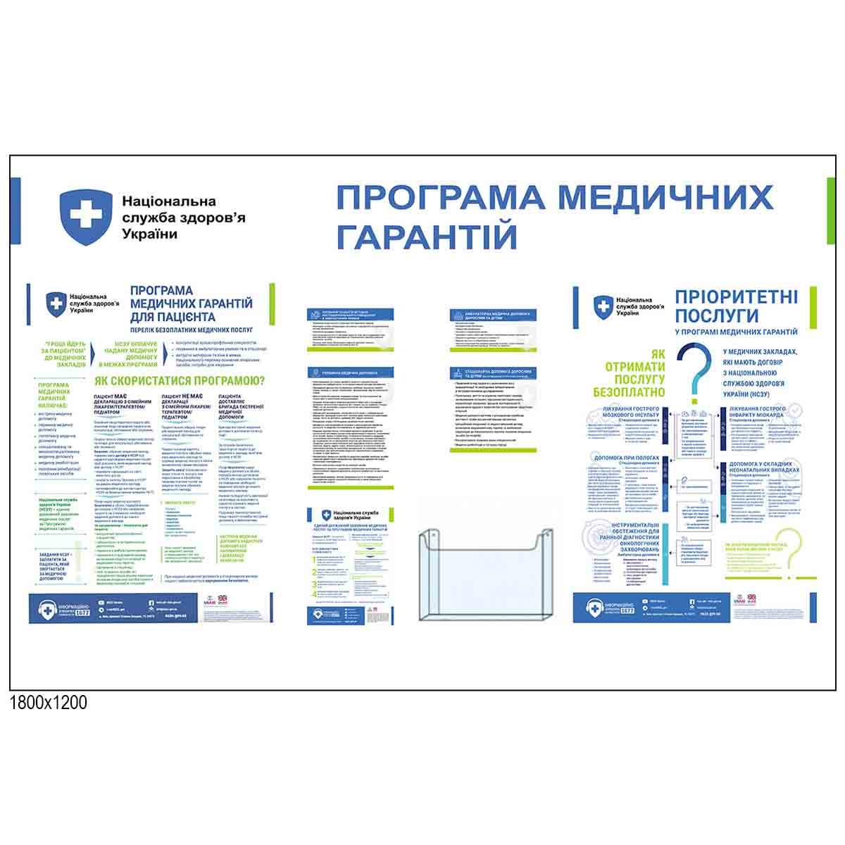 Стенд "Програма медичних гарантій" 185х120 см (0100)