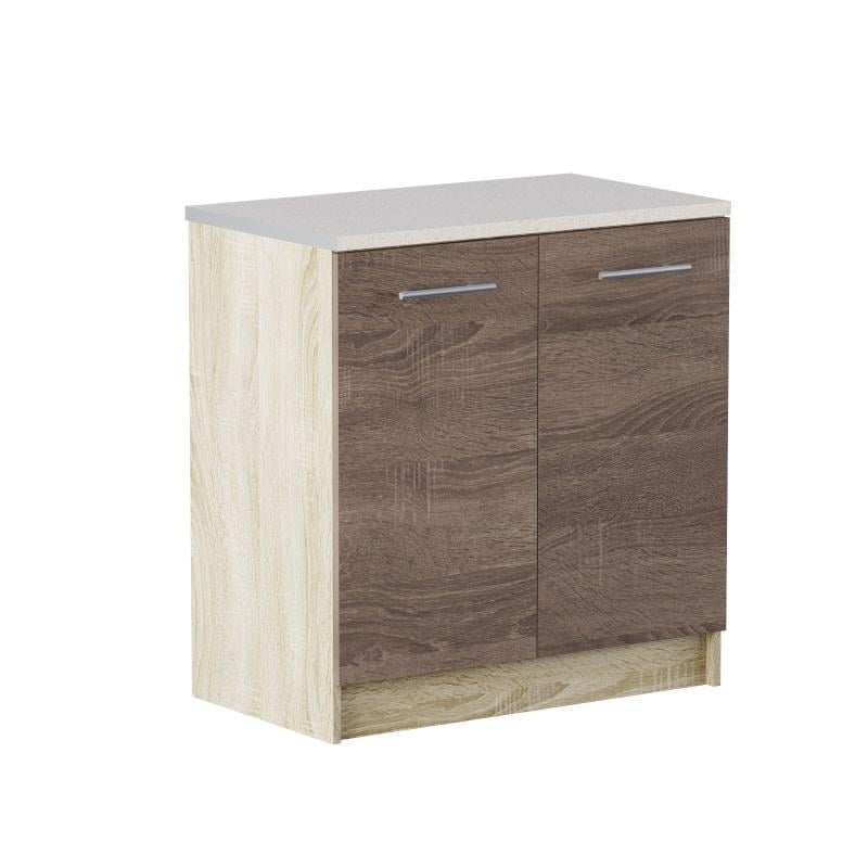 Модуль кухонный нижний Эверест Эко 800 со столешницей 80х46х82 см Дуб сонома/Трюфель (DTM-2907)