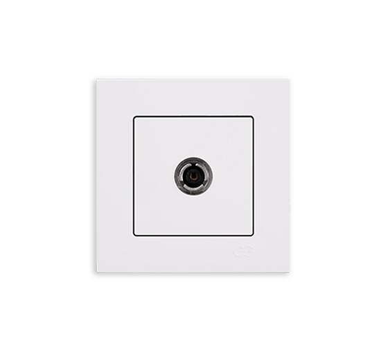 Розетка TV прохідна Gunsan Eqona 1401100100122 Білий Розетка TV прохідна Gunsan Eqona 1401100100122 Білий