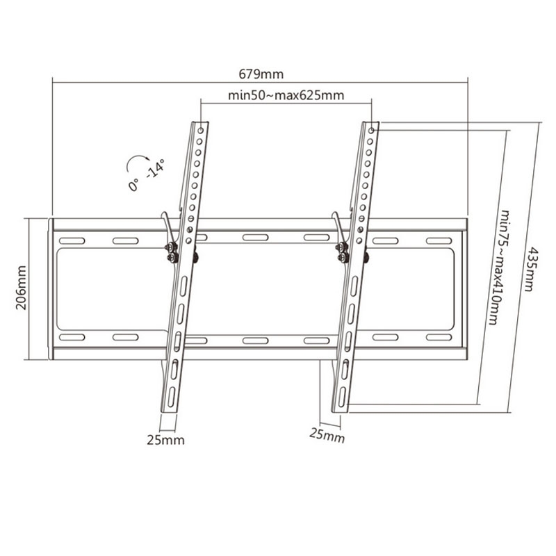 Крепление для телевизора UniBracket BZ01-61 настенное 37-70" (tf5667) - фото 9