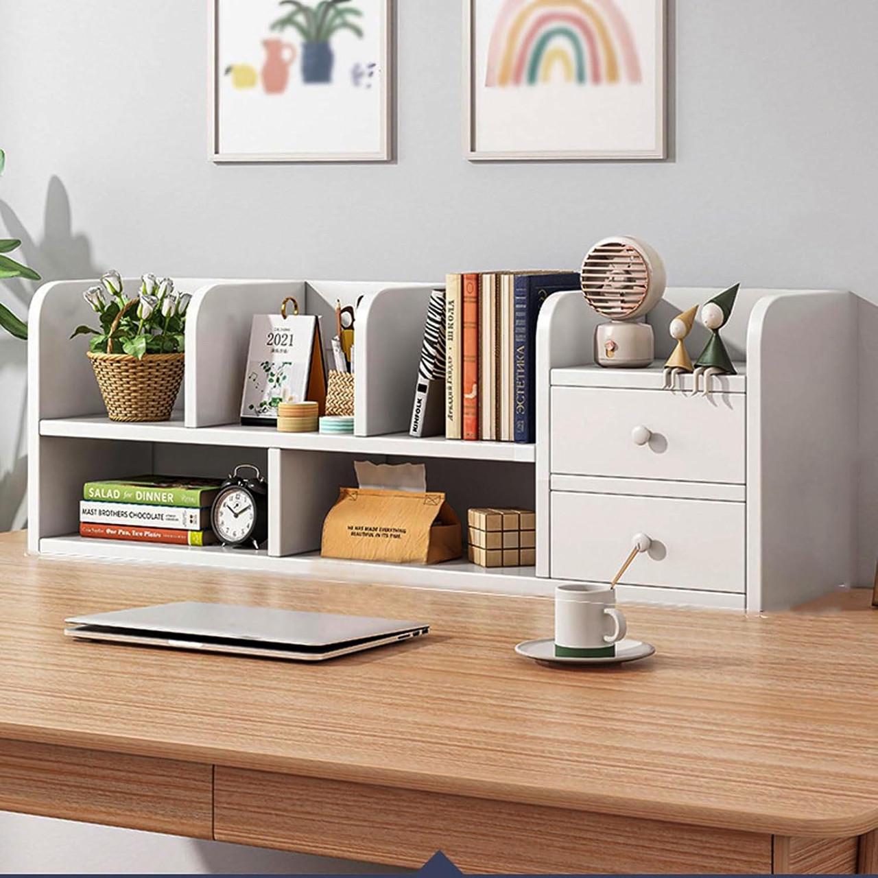 Полка-надстройка настольная из дерева Марисан зефир (АКД-023720)