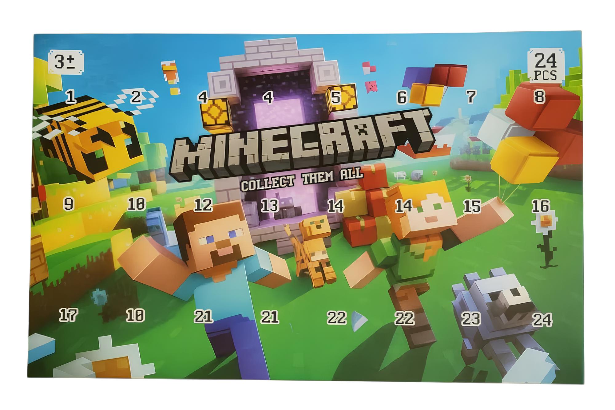Адвент-календар дитячий з фігурками Minecraft на 24 дні (WK2032) Адвент-календар дитячий з фігурками Minecraft на 24 дні (WK2032)