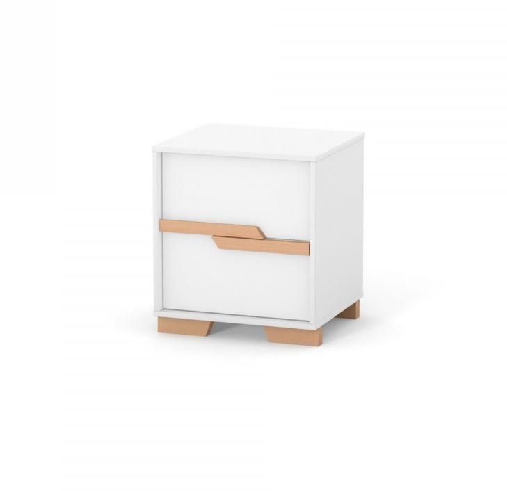 Тумба прикроватная Верес Сиэтл 450 из ДСП Белый/Бук (46.38.2.15)