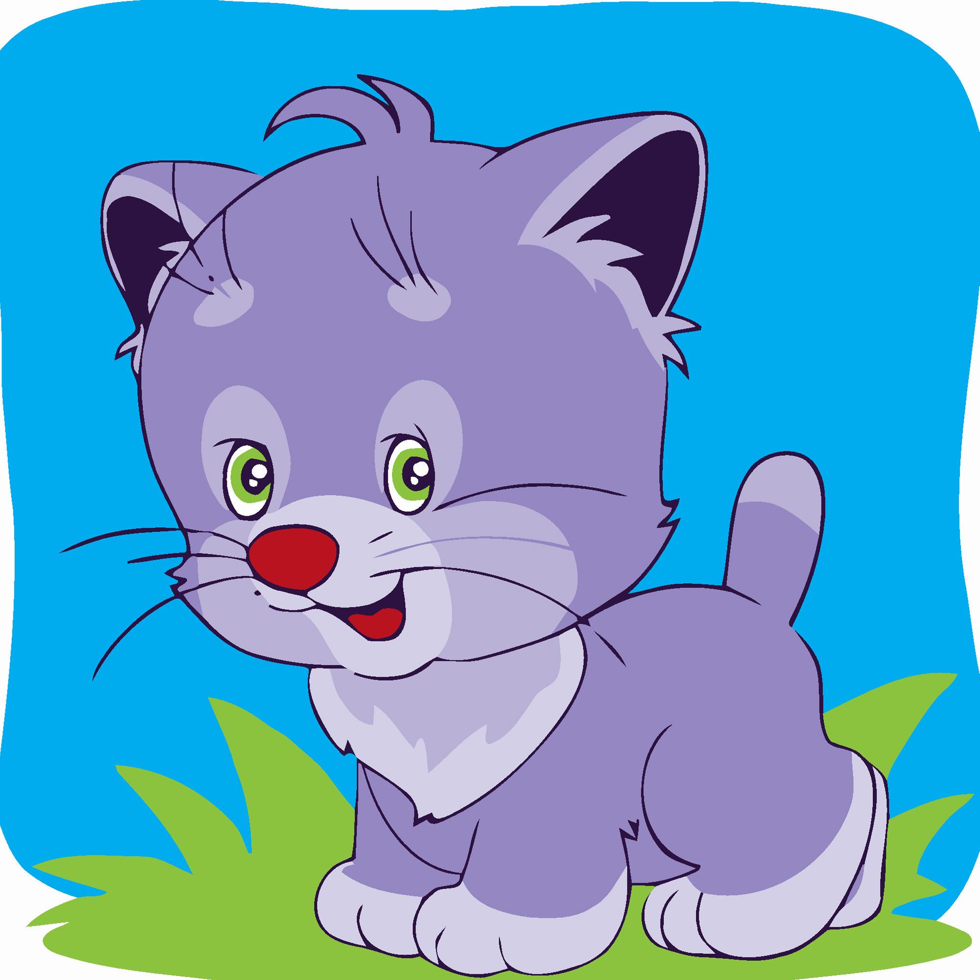 Картина по номерам Strateg Котенок 20x20 см (Str-HH7058)