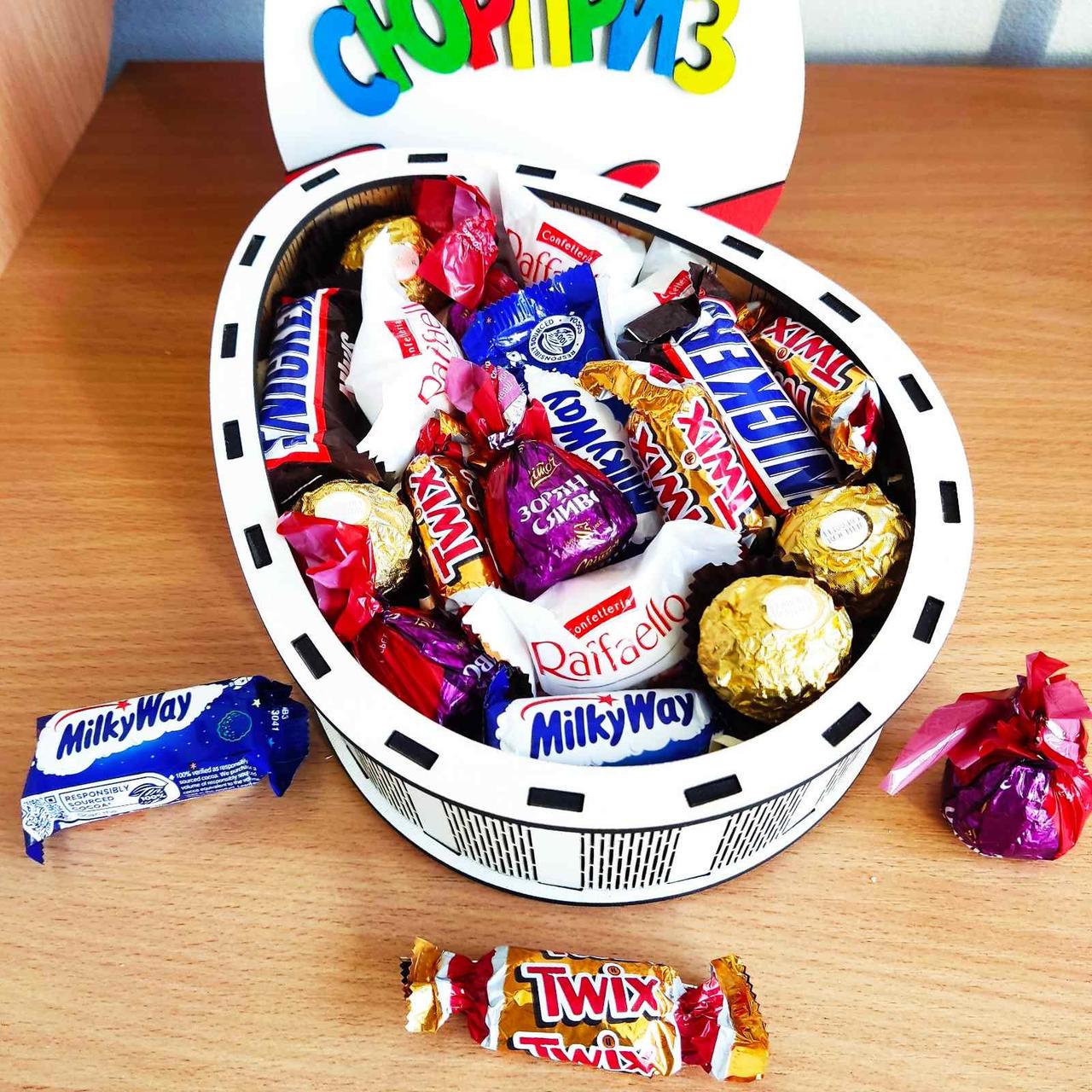 Подарочный бокс киндер с конфетами для девушки/ребенка на день рождения/на праздник (ar94) - фото 7