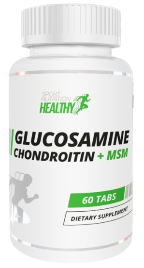 Комплекс для суставов Хондропротектор MST Healthy Chondroitin Glucosamine MSM 60 таблеток