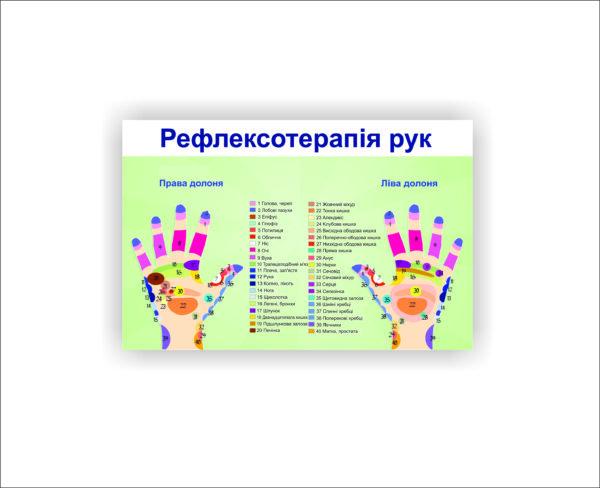 Плакат Vivay "Рефлексотерапия рук" 30х40 см (25787202)