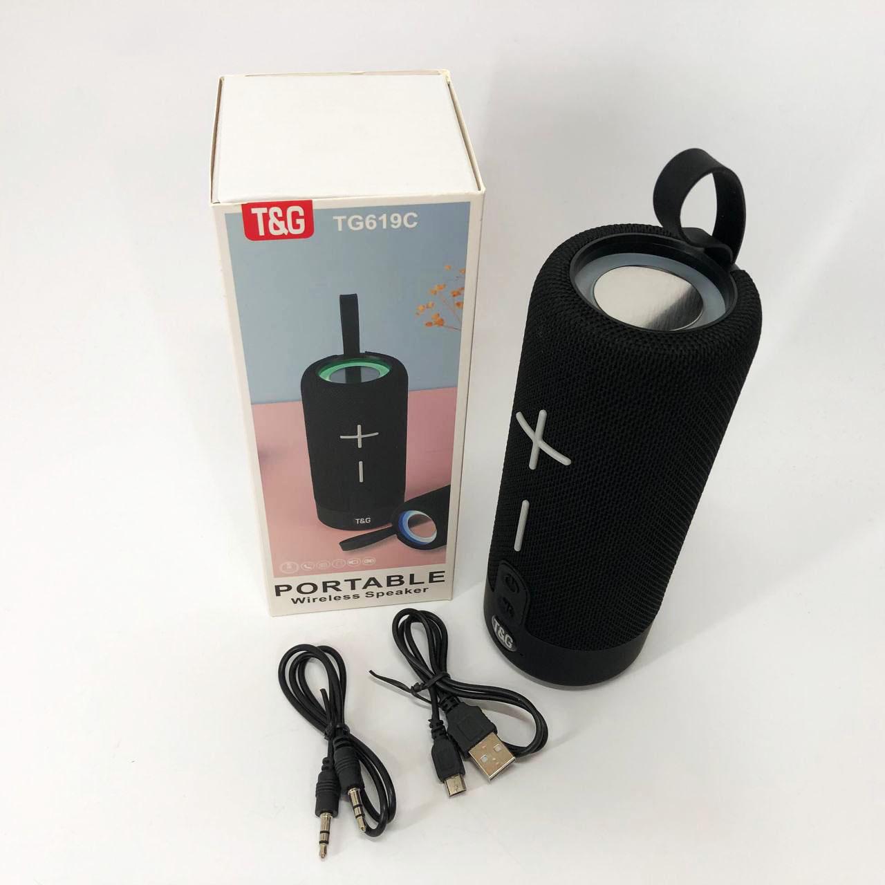 Колонка портативна FM-радіо USB/TF з ремінцем TG619C Чорний - фото 3 Колонка портативна FM-радіо USB/TF з ремінцем TG619C Чорний - фото 3