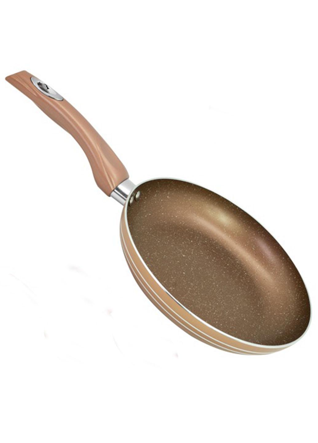 Сковорода с мраморным антипригарным покрытием Stenson MH-2742 24 см Бронзовый (2742)