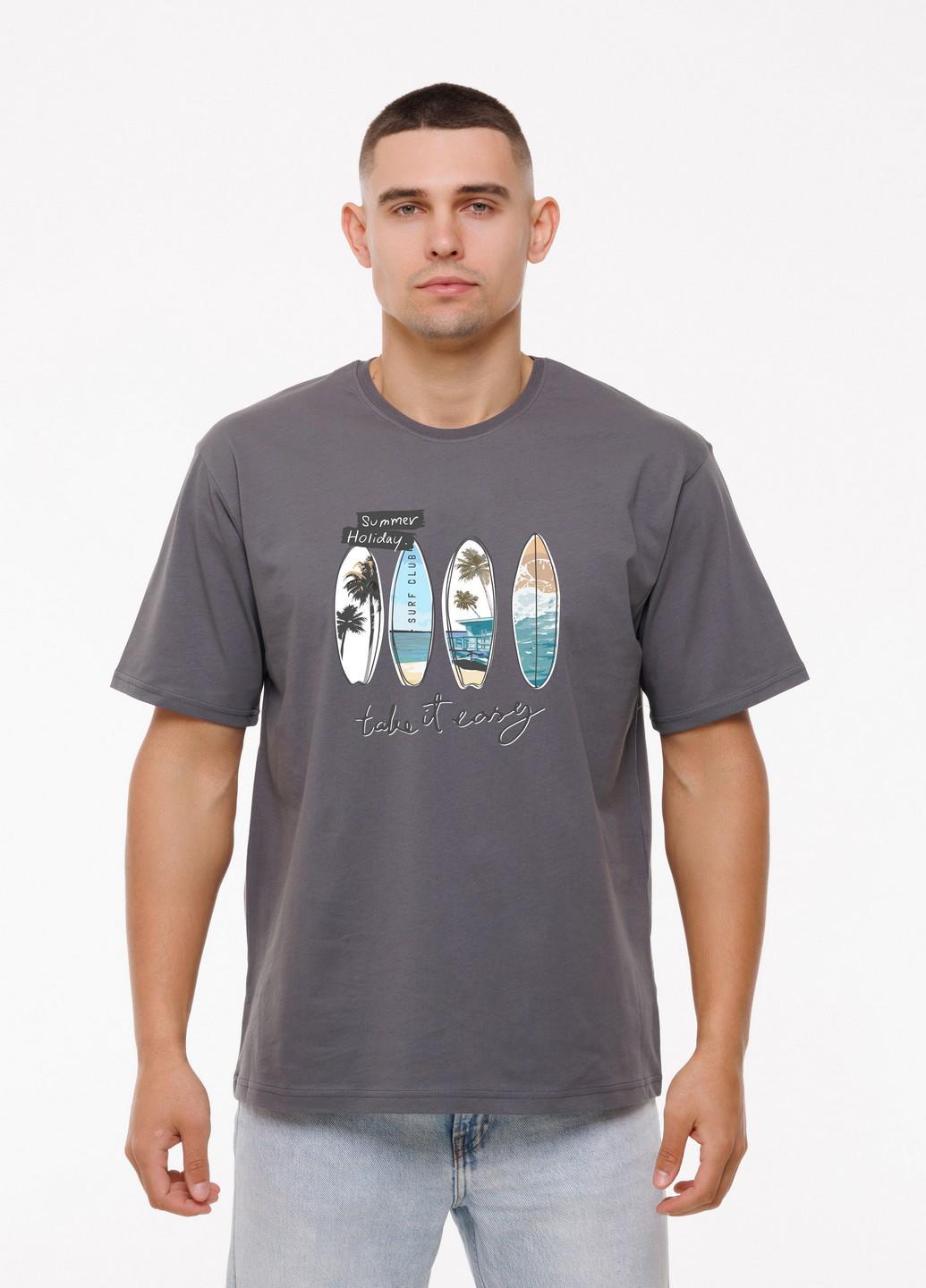 Футболка мужская Наталюкс Summer holiday 4XL Серый (1218018000071)