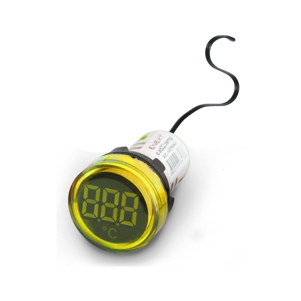Лампа сигнальна E.NEXT e.ad22.temp з індикатором температури 22 мм LED 220V AC Жовтий (s009040)