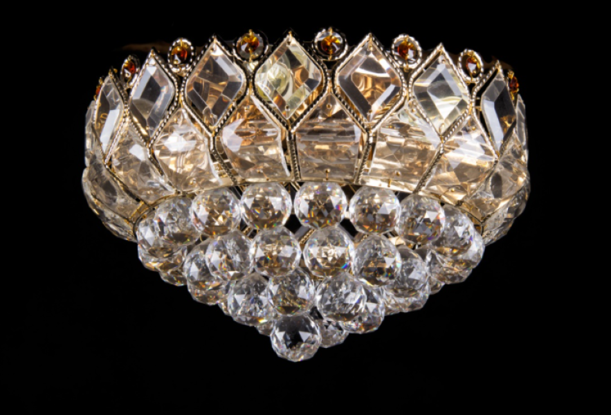 Хрустальная люстра L0483/9K Белый/Золото (AN000319)