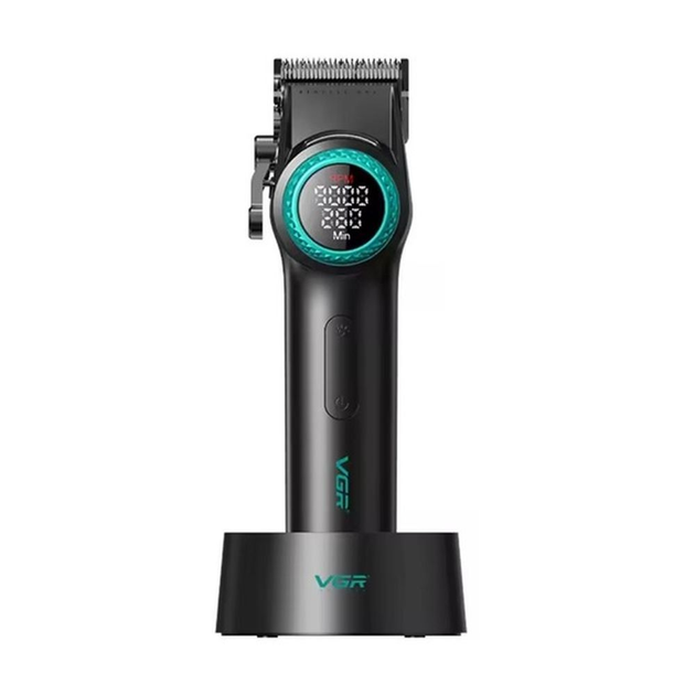 Машинка для стрижки акумуляторна із зарядною підставкою і 4 насадками (VGR-001)