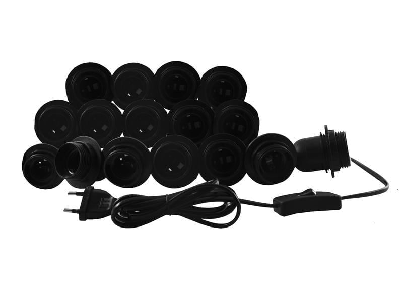 Подсветка гримировочного зеркала светодиодная LEDUA врезная с ручным выключателем 16 шт. E14 Черный (6568)