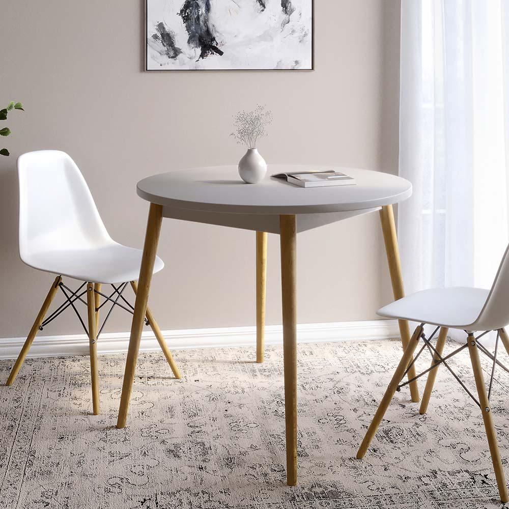 Обідній стіл круглий Lion Маямі-1 дерев'яні ніжки Кашемір (000-000-2585)