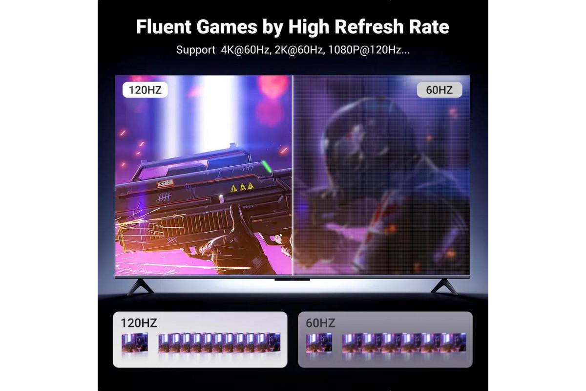 Кабель UGREEN DP119 DP 1,2 to HDMI 1 м Black (15773) - фото 10 Кабель UGREEN DP119 DP 1,2 to HDMI 1 м Black (15773) - фото 10