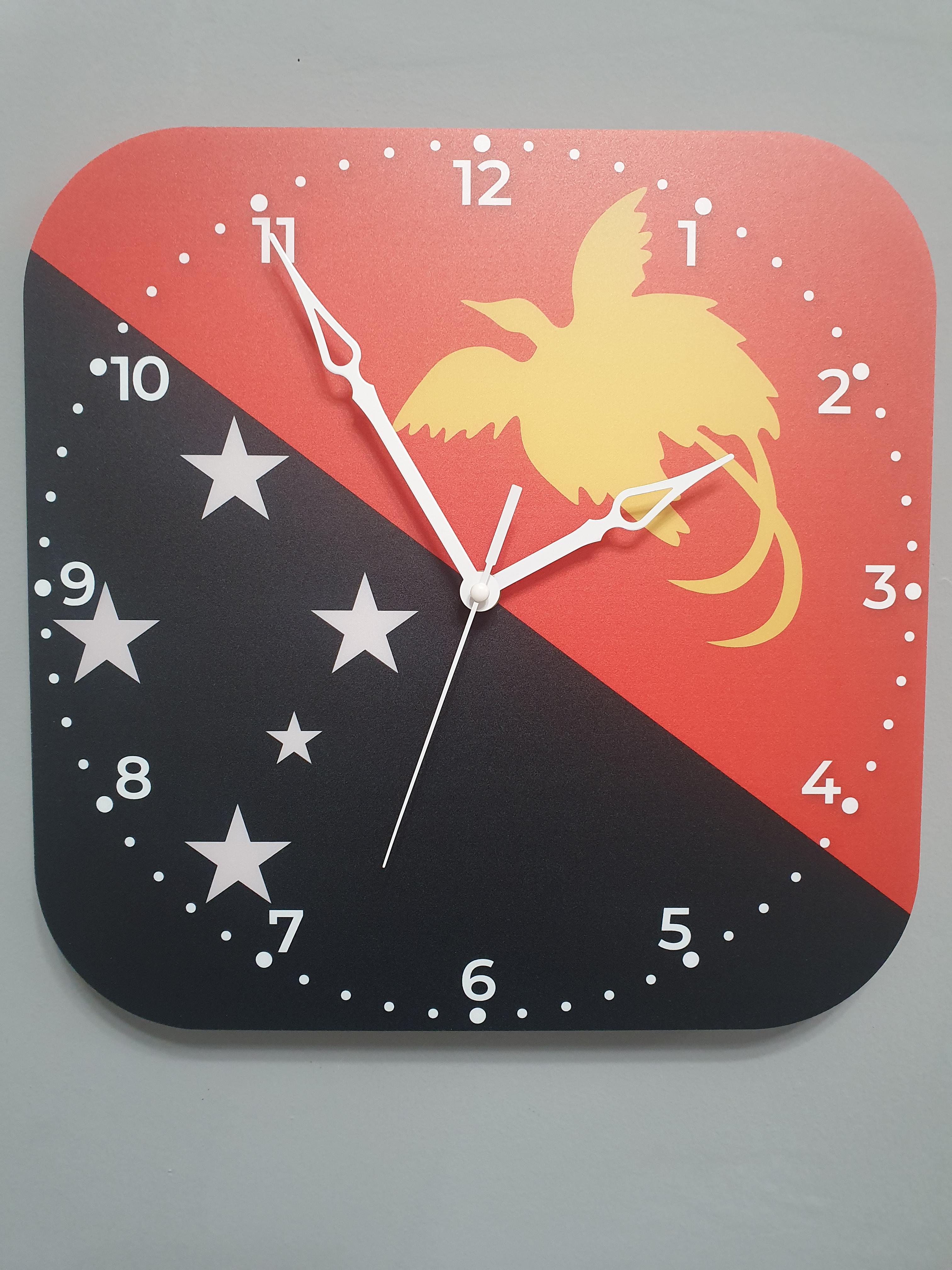 Часы настенные флаг Папуа Новая Гвинея (3836)