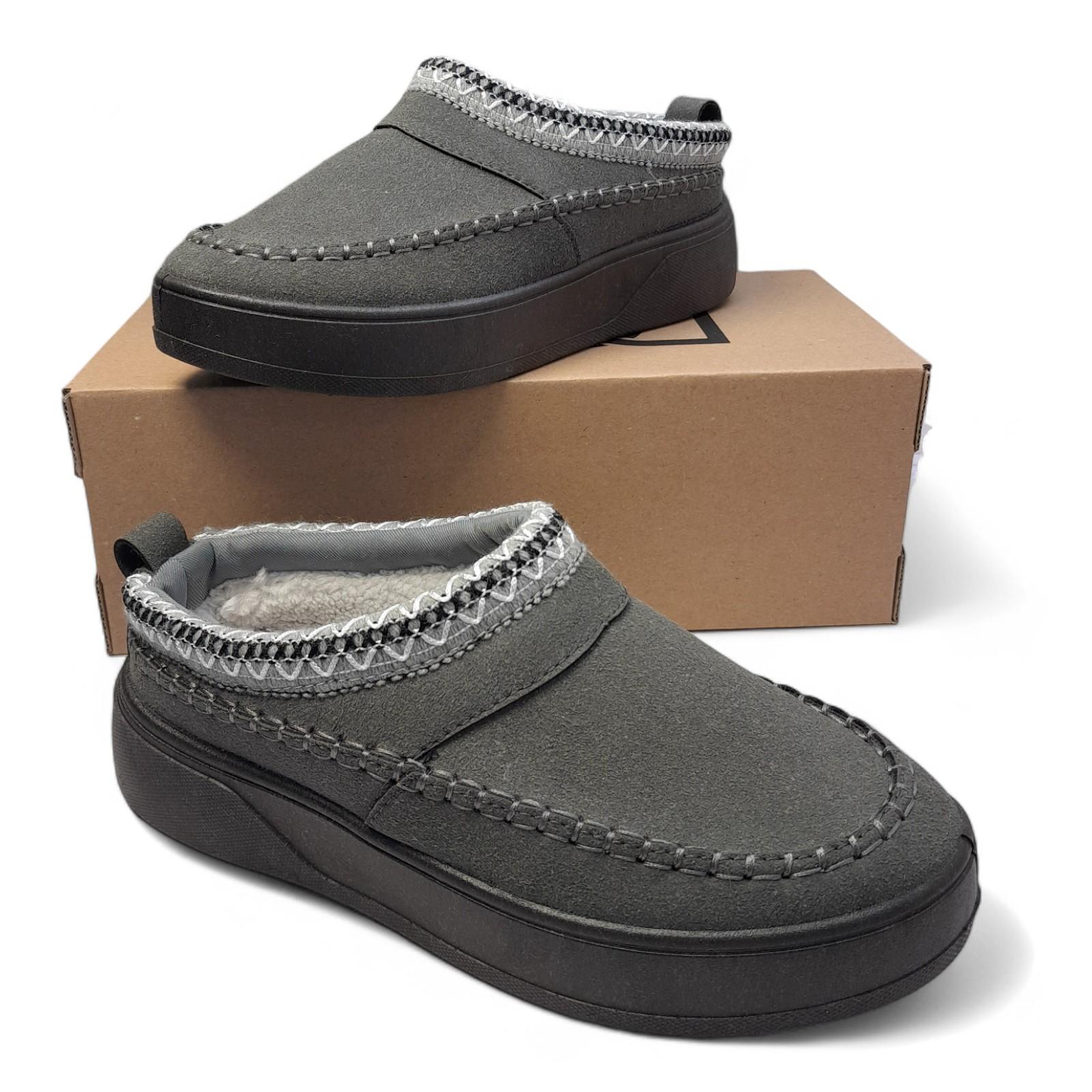Сабо женские утепленные Dago с экозамшей на меху р. 38 24 см Серый (2807939226) - фото 6