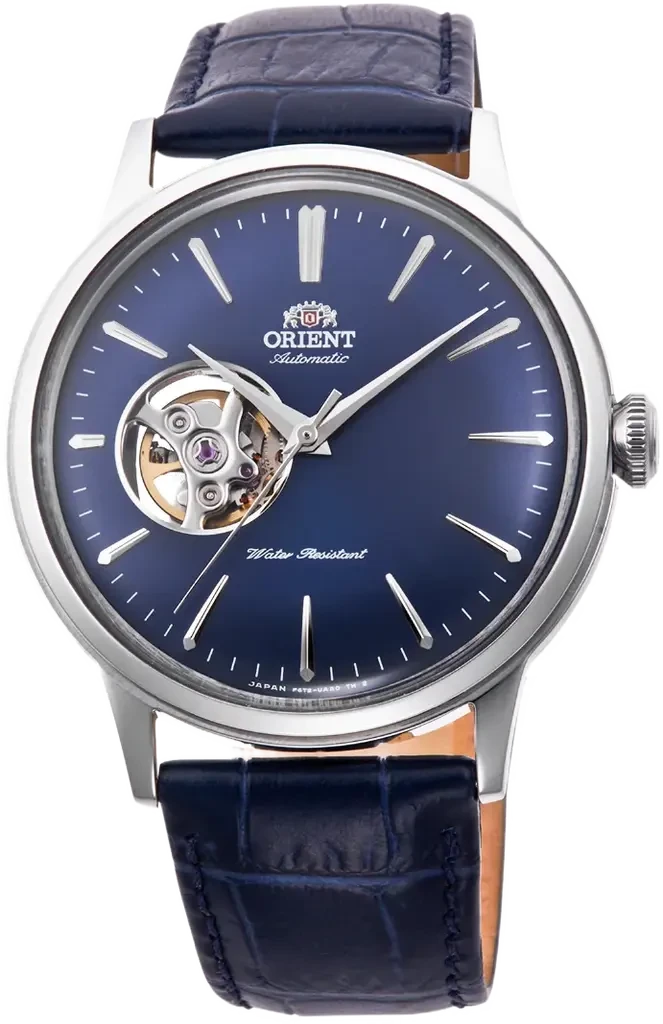 Мужские наручные часы Orient Bambino Open Heart RA-AG0005L10A со стальным корпусом WR 30 м Синий (3124584520) Мужские наручные часы Orient Bambino Open Heart RA-AG0005L10A со стальным корпусом WR 30 м Синий (3124584520)