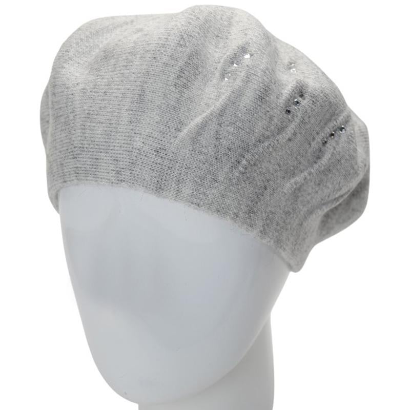 Берет жіночий подвійний Lirus Стріт універсальний Світло-сірий (281525)
