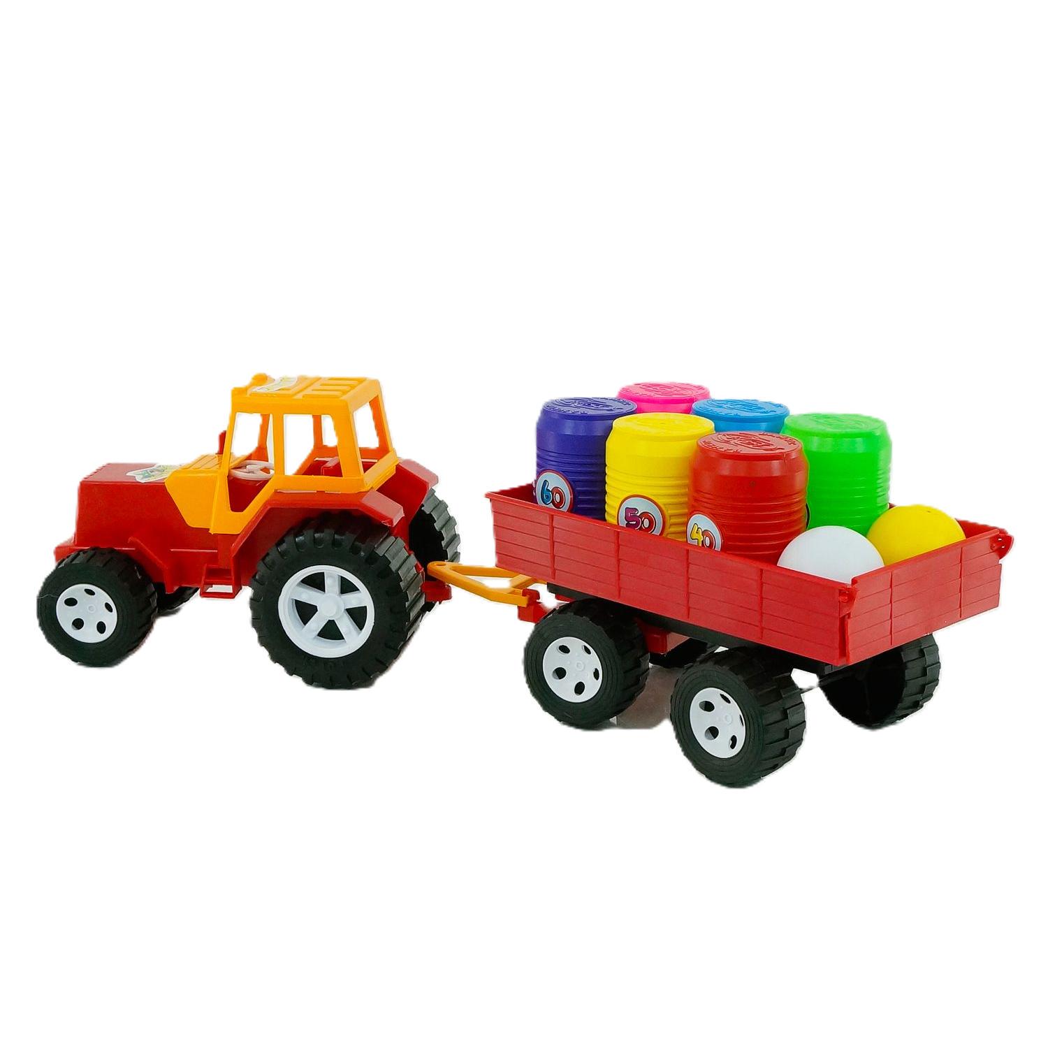 Трактор Bamsic 007/5 прицеп с бочонками (24733130) - фото 2 Трактор Bamsic 007/5 прицеп с бочонками (24733130) - фото 2