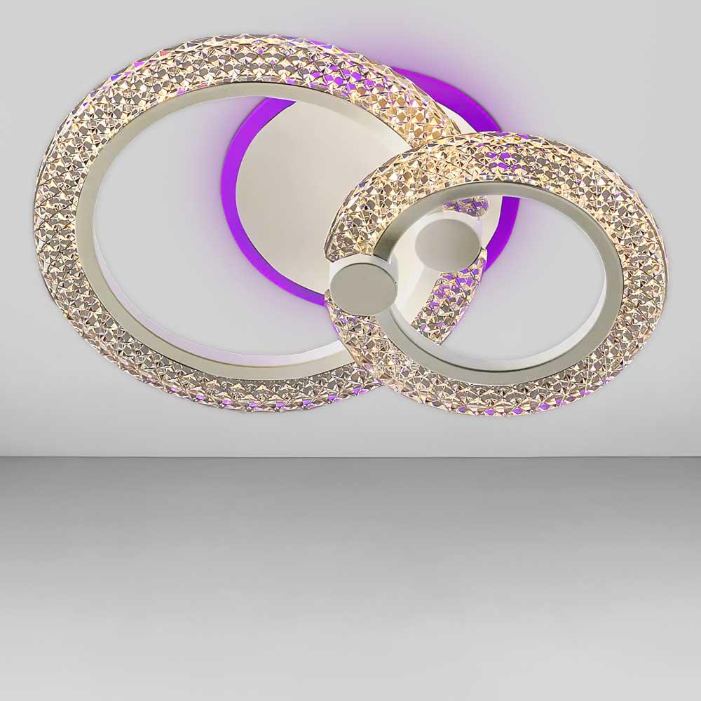 Люстра стельова світлодіодна Light House SC-19285/1/1C WH PK/BU/PL 36W/10W 370х270х130 мм Білий