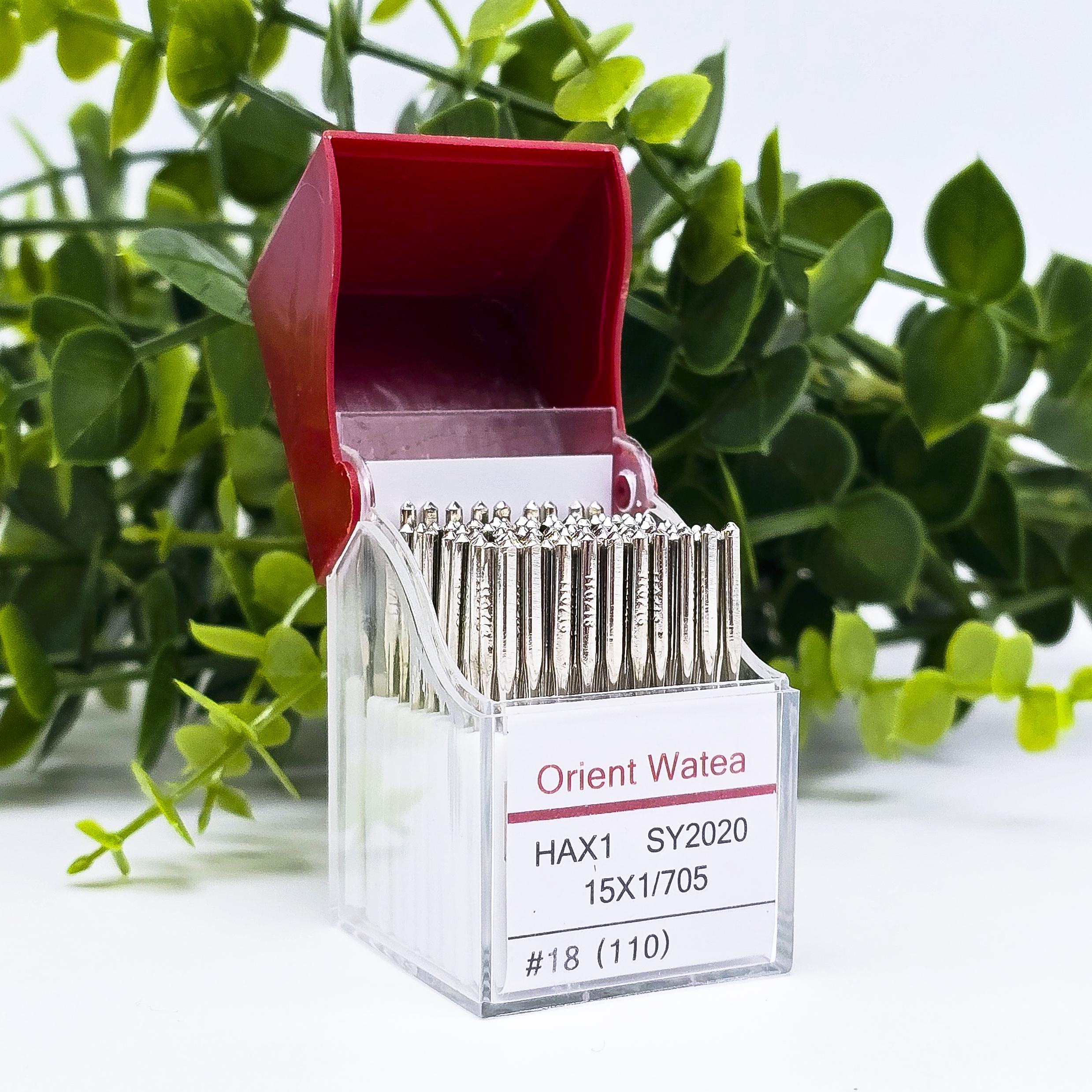 Иглы Orient Watea для бытовых швейных машин HAx1 SY2020 15x1/705 #18/110 в упаковке 100 шт.