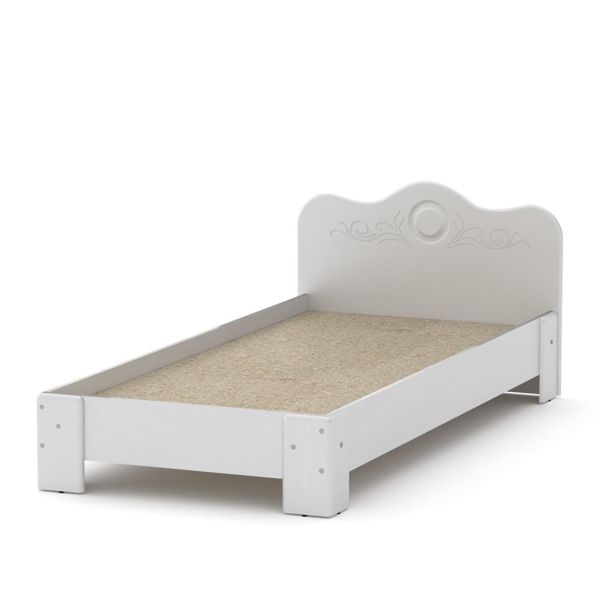 Кровать односпальная Компанит-100 МДФ Альба/Белый