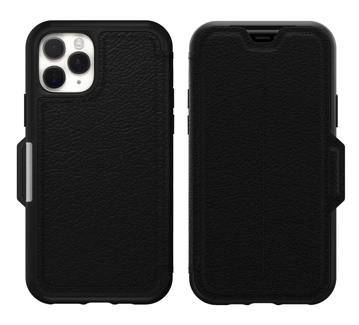 Чехол книжка кожаный противоударный OtterBox Strada Series для Iphone 11 (6.1") Black