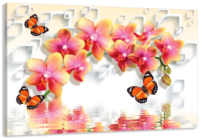 Картина на холсте в гостиную/спальню Орхидея 30х60 см (MLP_349)