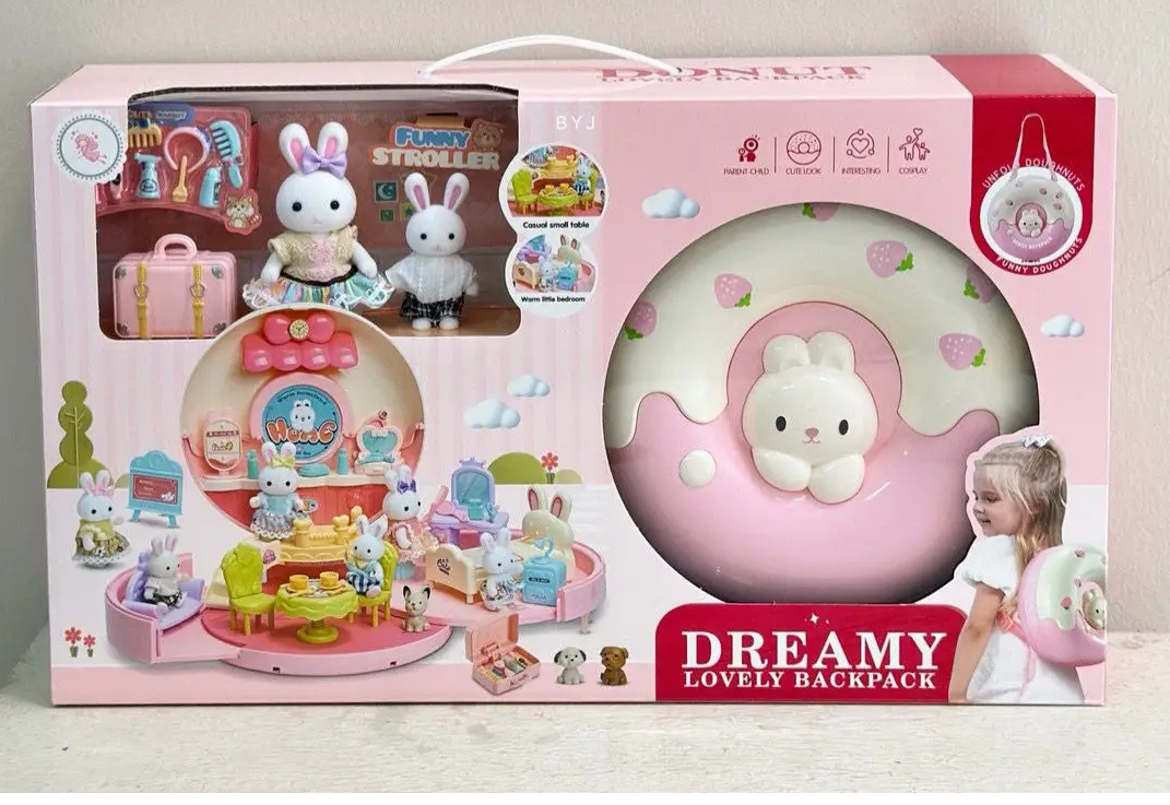 Домик кукольный с зайками в кейсе (2365626296) - фото 5