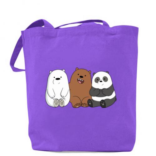 Шопер We are ordinary bears 41х37 см Фиолетовый (3089382-15-91482)